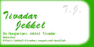 tivadar jekkel business card